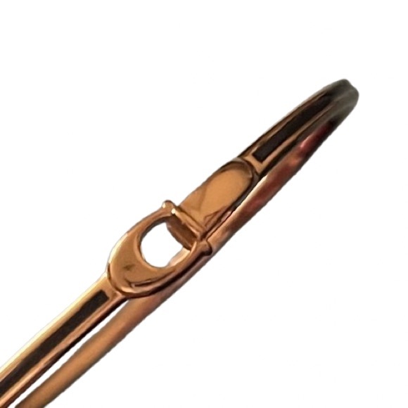 NEW Coach Women's Signature Hoop Earrings Gold Tone - Picture 4 of 13